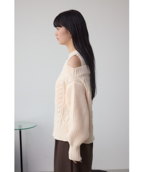 ニット/セーター open shoulder knit AZUL BY MOUSSY（アズールバイマウジー） ニット セーター オープン