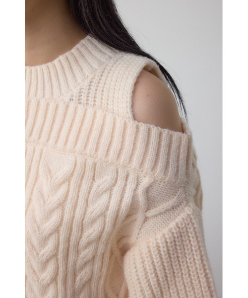 ニット/セーター open shoulder knit AZUL BY MOUSSY（アズールバイマウジー） ニット セーター オープン