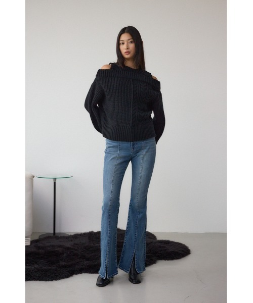 ニット/セーター open shoulder knit AZUL BY MOUSSY（アズールバイマウジー） ニット セーター オープン