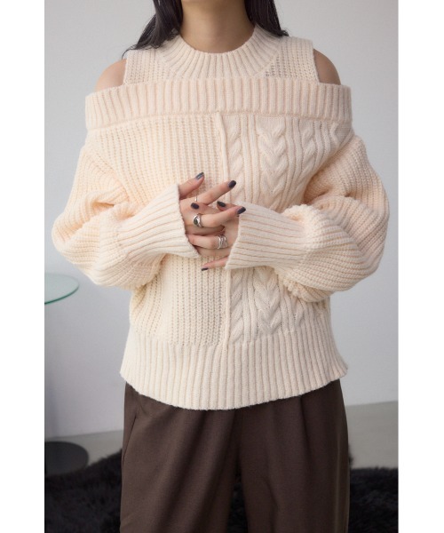 AZUL BY MOUSSY（アズールバイマウジー） ニット セーター オープン