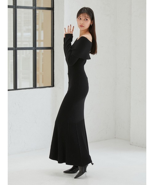 SNIDEL（スナイデル） ニットワンピース FREE グレー レディース