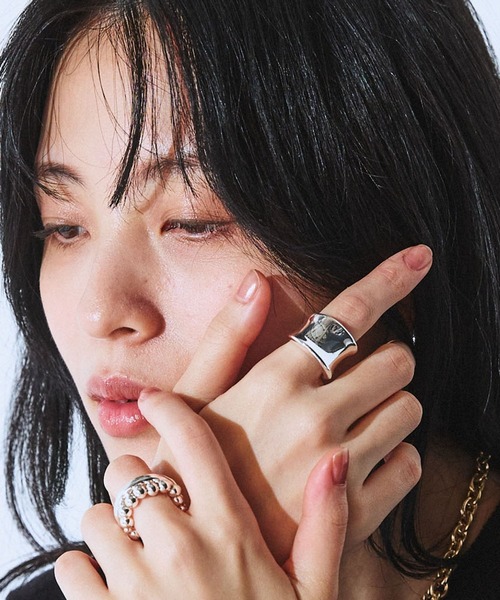  　51　リング　指輪　シルバー　925S　8.5号 リング レディース シルバー925 S925 オニキス セーフティピン 安全