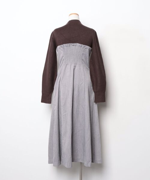 LAGUNAMOON（ラグナムーン） 長袖ワンピース SMALL グレー レディース