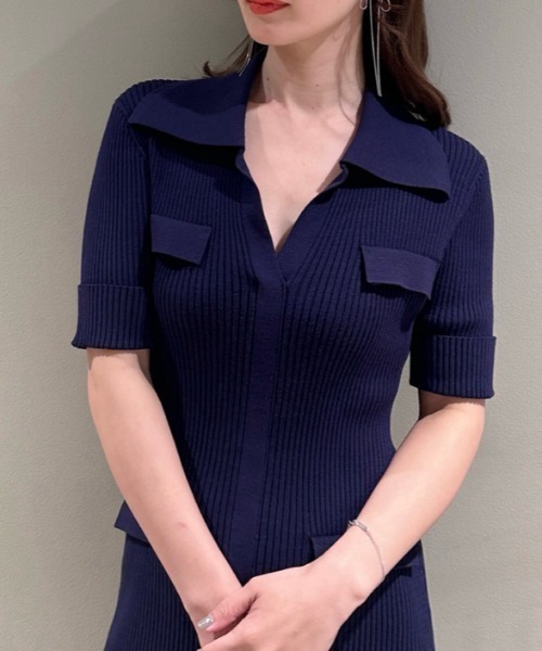 SNIDEL（スナイデル） ニットワンピース ONE SIZE ホワイト レディース