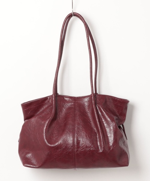 NuNuNa トートバッグ 「NuNuNa」合成皮革ヴィンテージライクトート