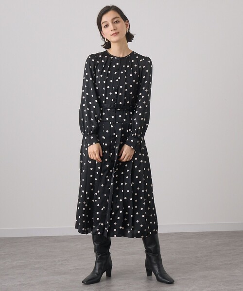 ANAYI（アナイ） 7分袖ワンピース 38 ブラック レディース : ZOZOTOWN