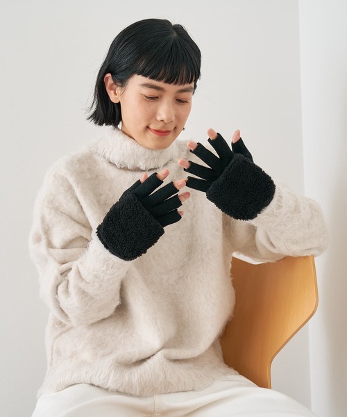 collex（コレックス） 手袋 「福田手袋」ボアグローブ レディース