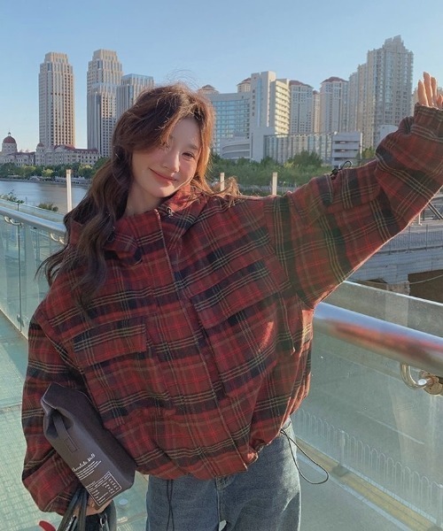 ViViDAY ダウンコート ダウンジャケット チェック柄ダウンジャケット