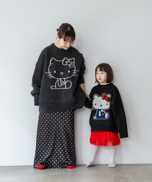 【HELLO KITTY】ニットプルオーバー　ニットショートパンツ　セット LOWRYS FARM（ローリーズファーム） ニット セーター 「HELLO KITTY