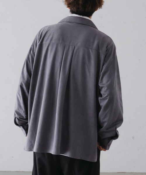 「epnok」 長袖シャツ LARGE チャコールグレー メンズ_画像3