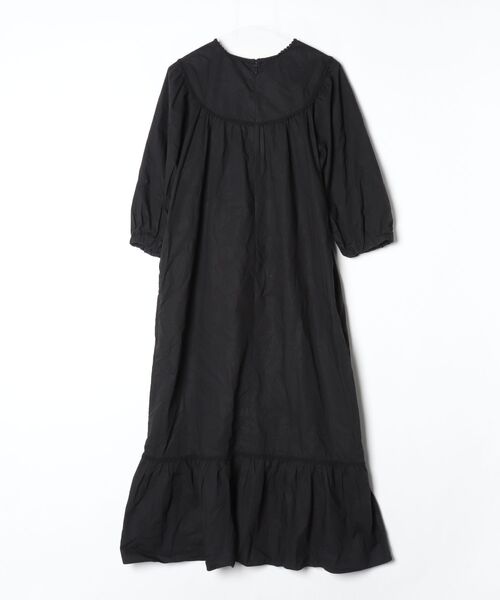 「MADEMOISELLE ROPE'」 7分袖ワンピース 36 ブラック レディース_画像2