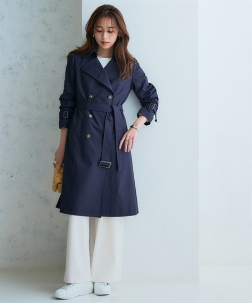 美品✨ ヘルノ トレンチコート リバーシブル Aライン 2XL ネイビー HERNO(ヘルノ)CA000531D ポリエステルウールリバーシブルコート