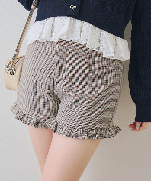 AD2024 25SS ジップフリルパンツ SALON adam et ropé(サロン アダム エ ロペ) / [25SS]GENTLE SILK