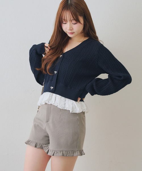 continuer de NICE CLAUP パンツ 「2026SS」裾フリルショートパンツ