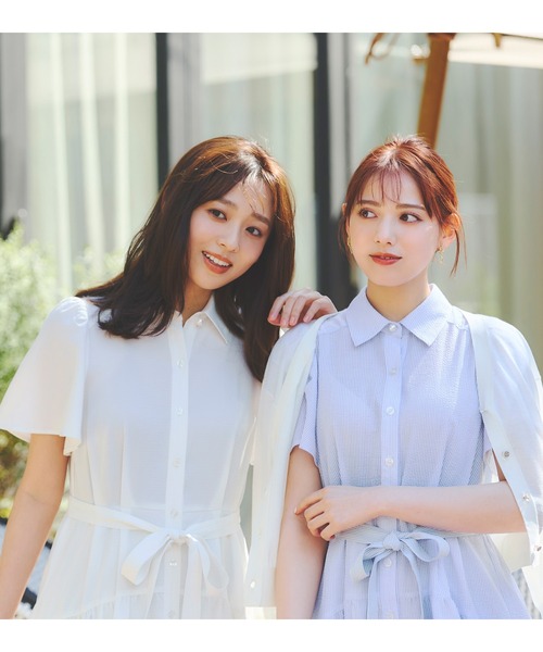 「LAISSE PASSE」 7分袖ニットカーディガン MEDIUM スモークピンク レディース_画像3