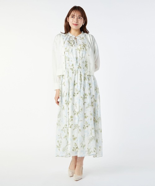 「LAISSE PASSE」 7分袖ニットカーディガン MEDIUM スモークピンク レディース_画像8