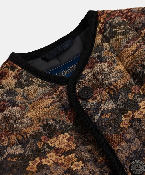 「LAVENHAM」 ノーカラージャケット 8 ブラウン レディース_画像6