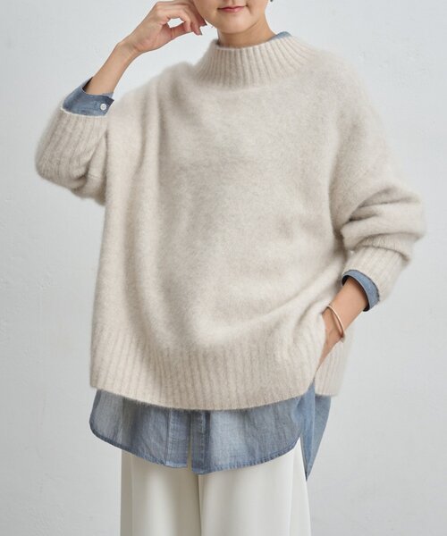 BEARDSLEY（ビアズリー） 長袖ニット FREE ホワイト レディース