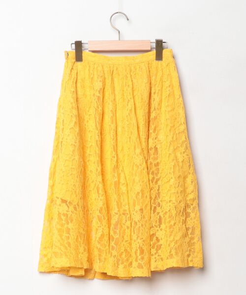 「DEICY」 レースフレアスカート 0 イエロー レディース_画像2