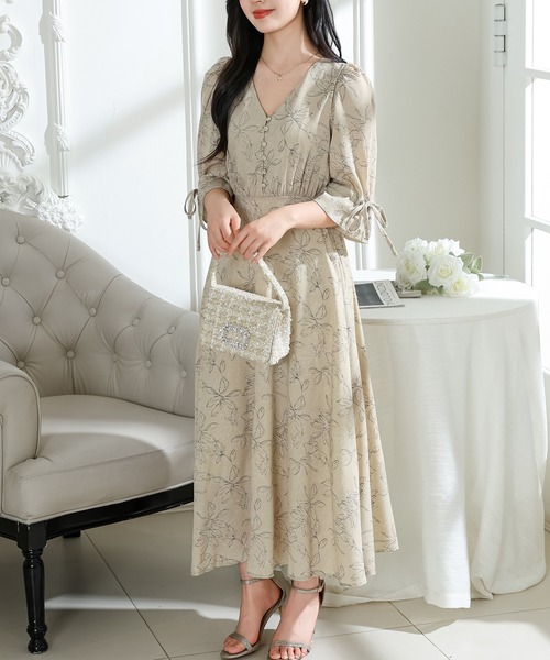 「Lace Ladies」 7分袖ワンピース FREE アイボリー レディース_画像3