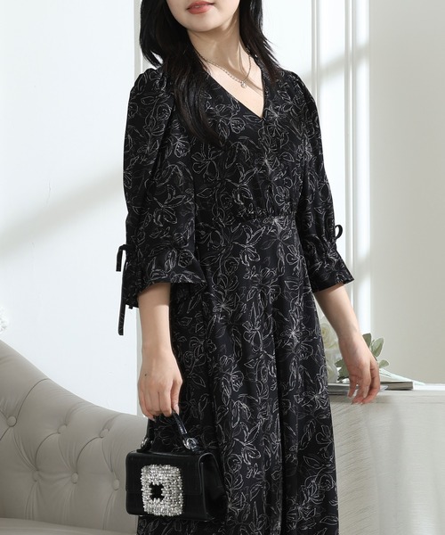 「Lace Ladies」 7分袖ワンピース FREE アイボリー レディース_画像8