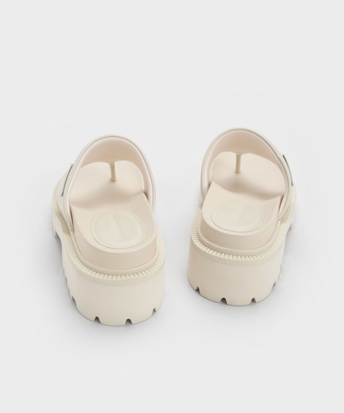 「CHARLES & KEITH」 フラットサンダル 25cm ブラック レディース_画像8