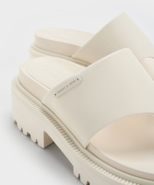 「CHARLES & KEITH」 フラットサンダル 25cm ブラック レディース_画像9