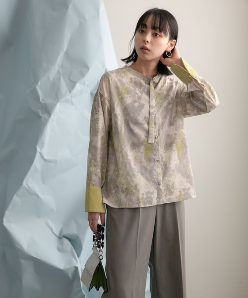 「Eimee Law」 長袖ブラウス 38 ベージュ レディース_画像9