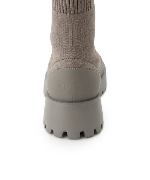 「emmi」 ショートブーツ 25cm グレー レディース_画像5