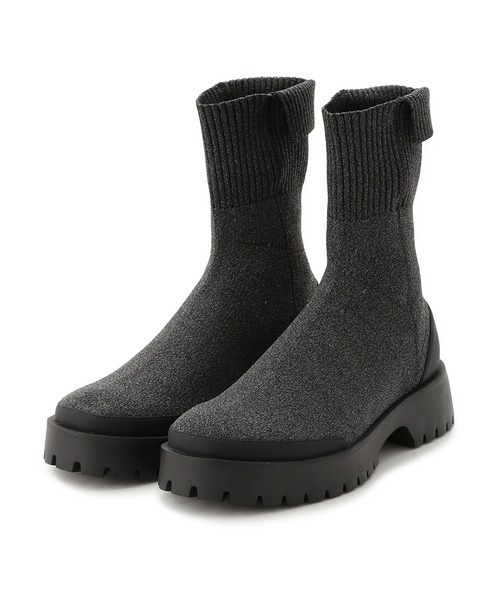 「emmi」 ショートブーツ 25cm グレー レディース_画像7