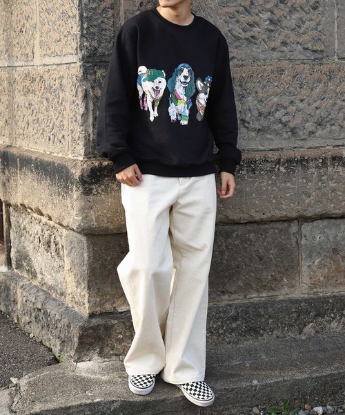 「ZIP FIVE」 「COURO」スウェットカットソー LARGE オートミール レディース_画像6