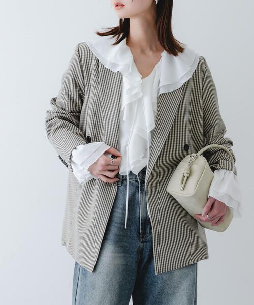 Sense of place ブラウス SENSE OF PLACE by URBAN RESEARCH ブラウス シャツ ラッフルブラウス