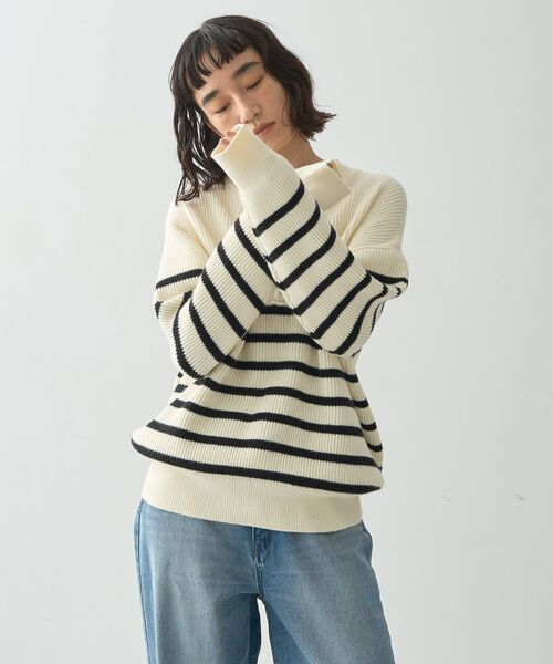 「AMERICAN HOLIC」 長袖ニット L ブラック系その他4 レディース_画像3