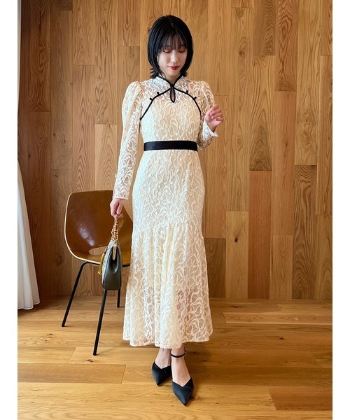 LILY BROWN（リリーブラウン） 長袖ワンピース 0 アイボリー