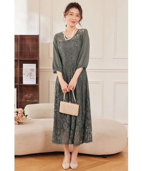 「Cinderella」 長袖ワンピース - ブラック レディース_画像6