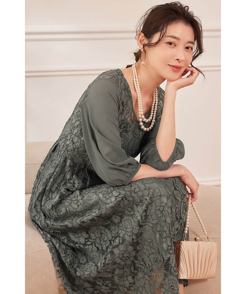 「Cinderella」 長袖ワンピース - ブラック レディース_画像8