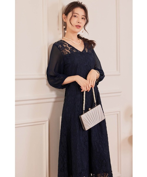 「Cinderella」 長袖ワンピース - ブラック レディース_画像9