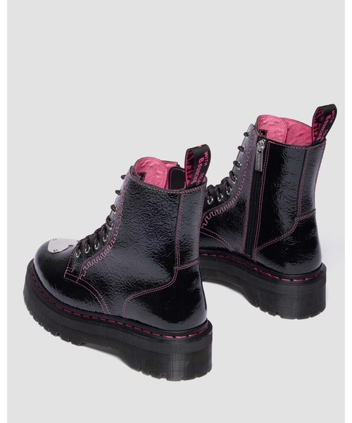 ドクターマーチンファスナー付き ピンクレザー厚底ブーツ ドクターマーチン DR.MARTENS PASCAL W/ZIP パスカル Wジップ 8ホール