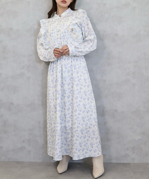 CECIL McBEE（セシルマクビー） ワンピース 花柄ピンタックフリル