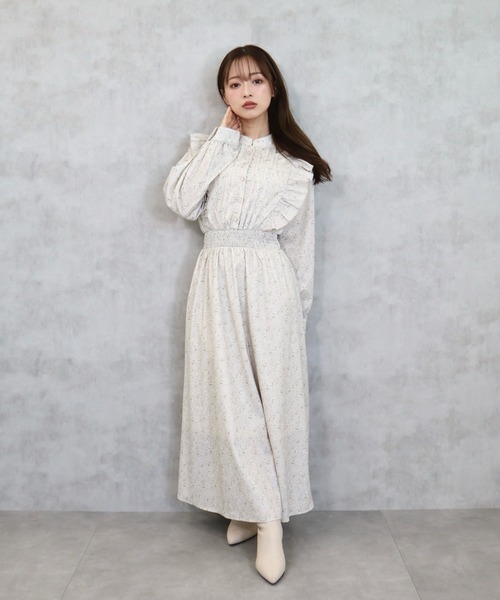 CECIL McBEE（セシルマクビー） ワンピース 花柄ピンタックフリル