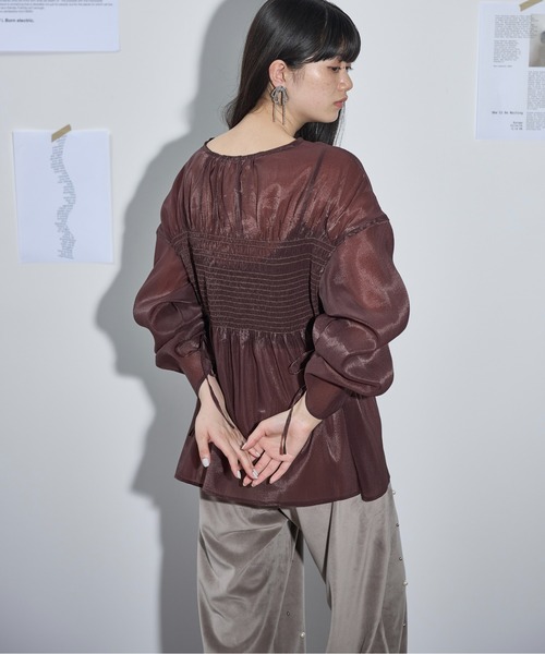 「THE YOn」 長袖ブラウス FREE ブラック レディース_画像3