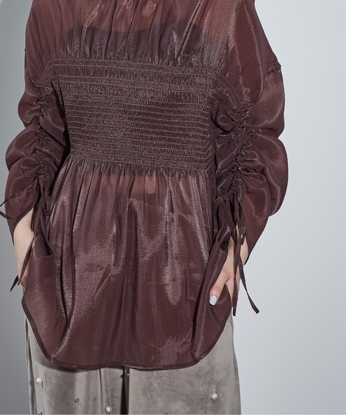 「THE YOn」 長袖ブラウス FREE ブラック レディース_画像7