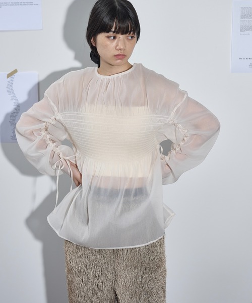 「THE YOn」 長袖ブラウス FREE ブラック レディース_画像8