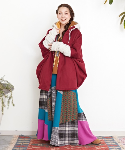 「チャイハネ」 「Amina」ジャケット FREE レッド レディース_画像5