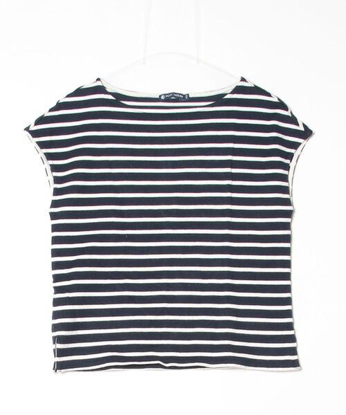 PETIT BATEAU（プチバトー） ボーダー柄ノースリーブトップス X-SMALL