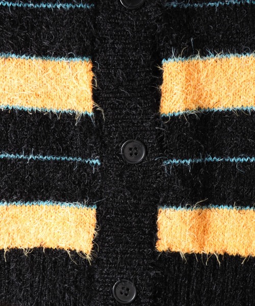 「NYLAUS」 「patina」ニットカーディガン L ブラック メンズ_画像5