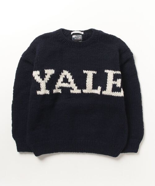 「BEAMS BOY」 長袖ニット「YALEコラボ」 FREE ネイビー レディース