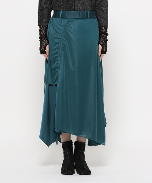 HARE（ハレ） ロング スカート ギャザー2WAYスリットスカート(HARE