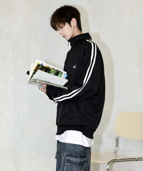 「CONVERSE」 ジャージブルゾン MEDIUM ネイビー メンズ_画像8