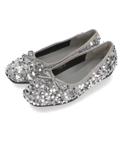 「ORiental TRaffic」 バレエシューズ 40 シルバー レディース_画像8